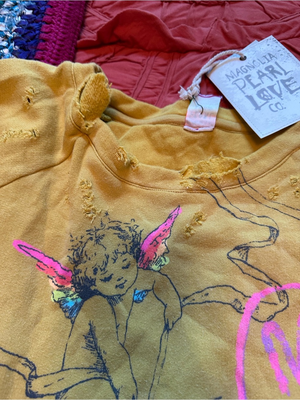 NWT Magnolia Pearl Neon Bluebonnet Richi Sweatshirt - Picture 8 of 11